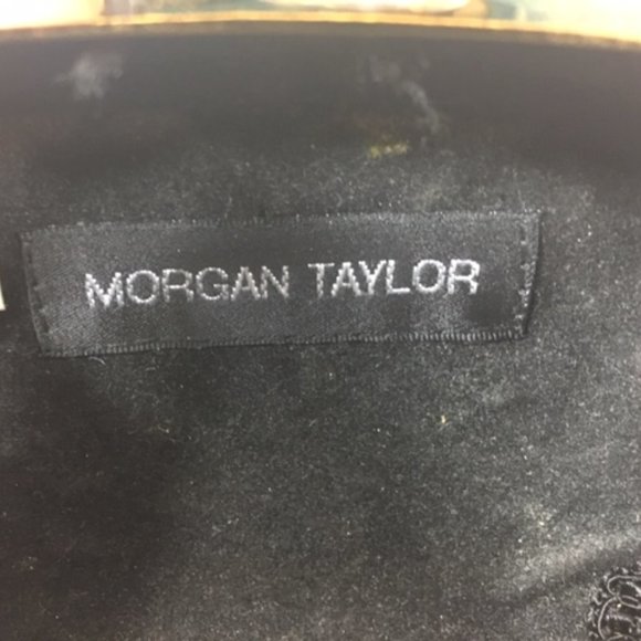 Vintage Morgan Taylor Black Velvet Hard Case Evening Purse Crossbody 4.5x2x3.5 - Picture 10 of 12